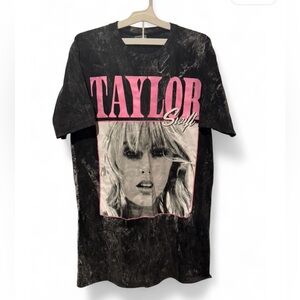 Taylor Swift Graphic Black T-Shirt Dress from Thailand